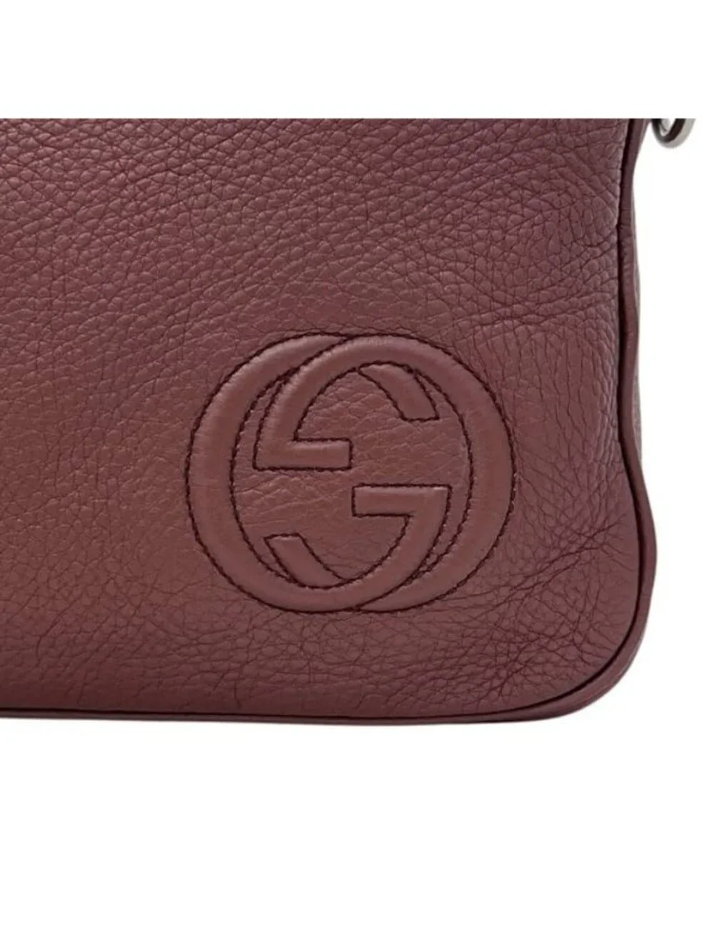 Gucci Briefcase Bordeaux Interlocking Document Gray Leather GG Business